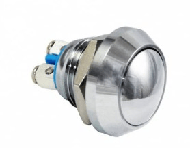 D12 12mm Metal Buton Yaylı Ledsiz