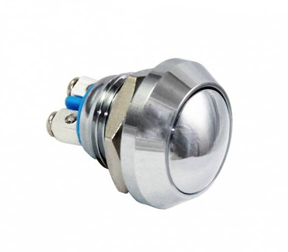 D81 12mm Metal Buton Yaylı Ledsiz