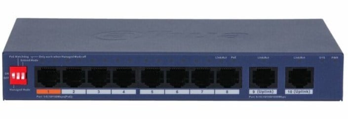 Dahua CS4010-8ET2GT-60 10 Port 10/100/1000 8xPoE 60W 2xUplink Yönetilir Switch