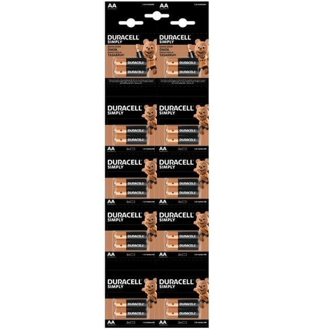 Duracell Alkalin 1.5 Volt AA 20’li Kalem Pil LR6/MN150