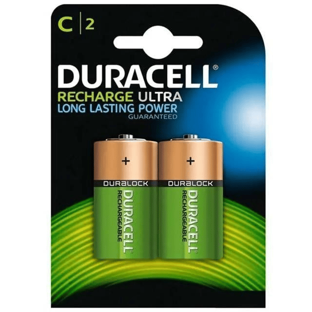 Duracell C Orta Boy 3000mAh Ni-Mh  Şarj Edilebilir 2li Pil