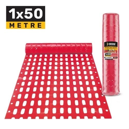 EMNİYET ALAN PERDESİ 1x50 MT. 40 Gr. KIRMIZI