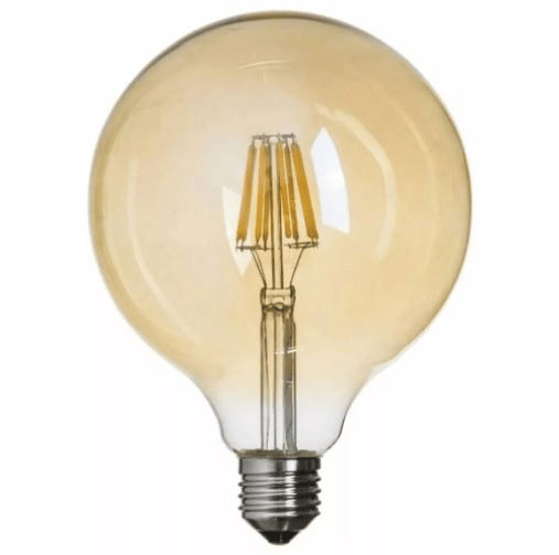 Edison G125 E27 2700 K Filament 4 Watt Rustik Amber Glop Ampul