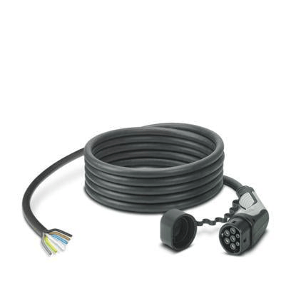 Elektrikli Araç Şarj Kablosu 5 Metre Phoenix Contact EV-T2G3C-3AC32A-5,0M6,0ESBK01