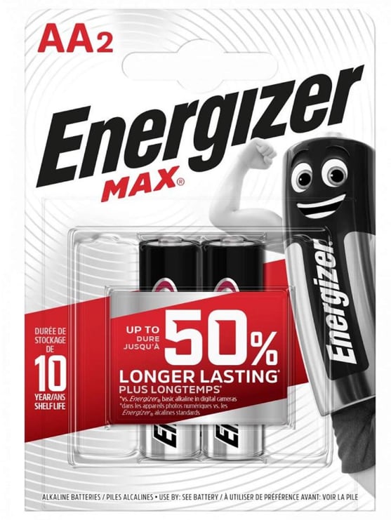 Energizer Max AA LR06 Alkalin Kalem Pil 2 Li Paket Halinde