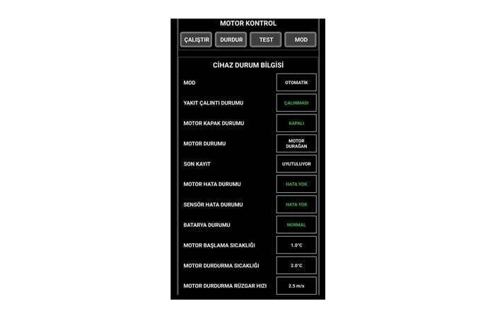 Esit WINDCON PC Prog. ve Mobil App Rüzgar Makinesi / Don Pervanesi İzleme ve Kontrol Uygulaması