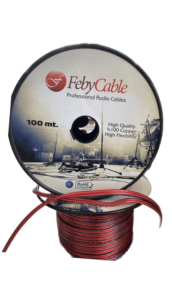 Feby PS2250 2x2.5 Profesyonel Hoparlör Kablosu - Metre