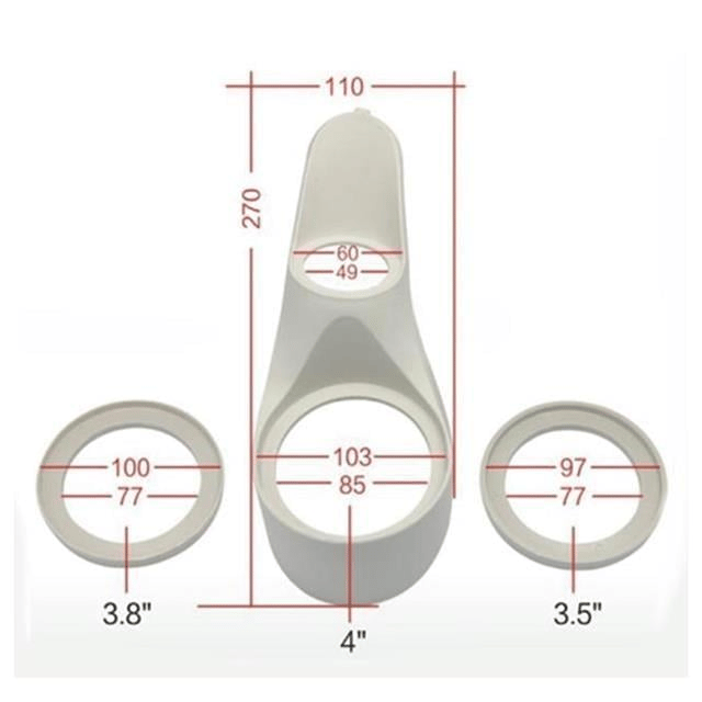 For-X XYP-POD2 3.5 - 3.8 - 4 Tweeter Montaj Yuvası 1 Çift (Plastik)