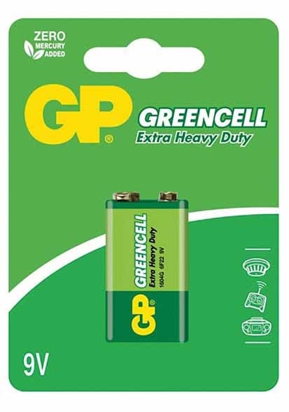 GP Greencell GP1604G-2UE1 9V Çinko Pil Tekli Blister Paket