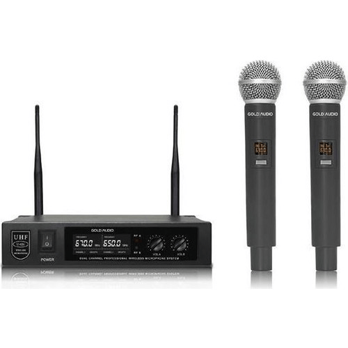 Gold Audio U-626EE Kablosuz 2 Li El+El UHF Mikrofonu