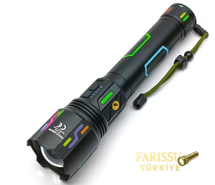Gold Orion Or-G640 Zoomlu 6000 Lümen 3 Km Menzil Şarjlı El Feneri
