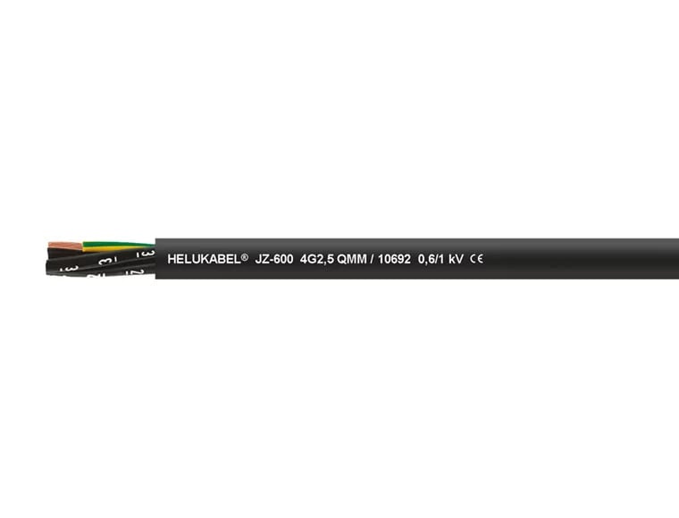 HELUKABEL 10693 OZ-600 black 4 x 2,5 mm²