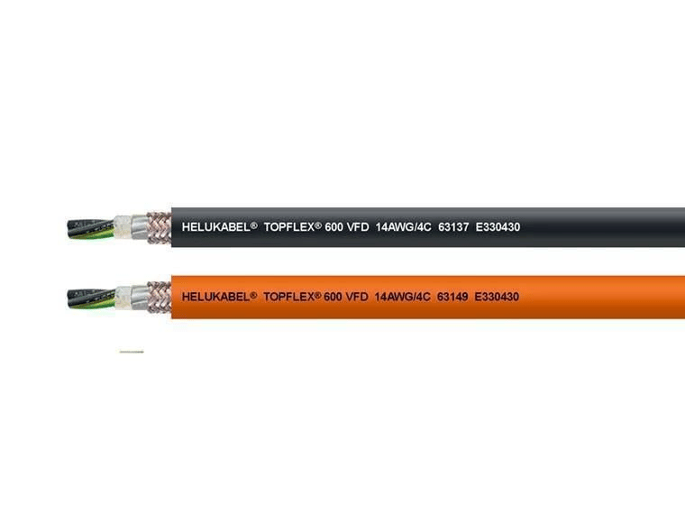 HELUKABEL 63143 TOPFLEX® 600 VFD – 4 x AWG 8 (Siyah)