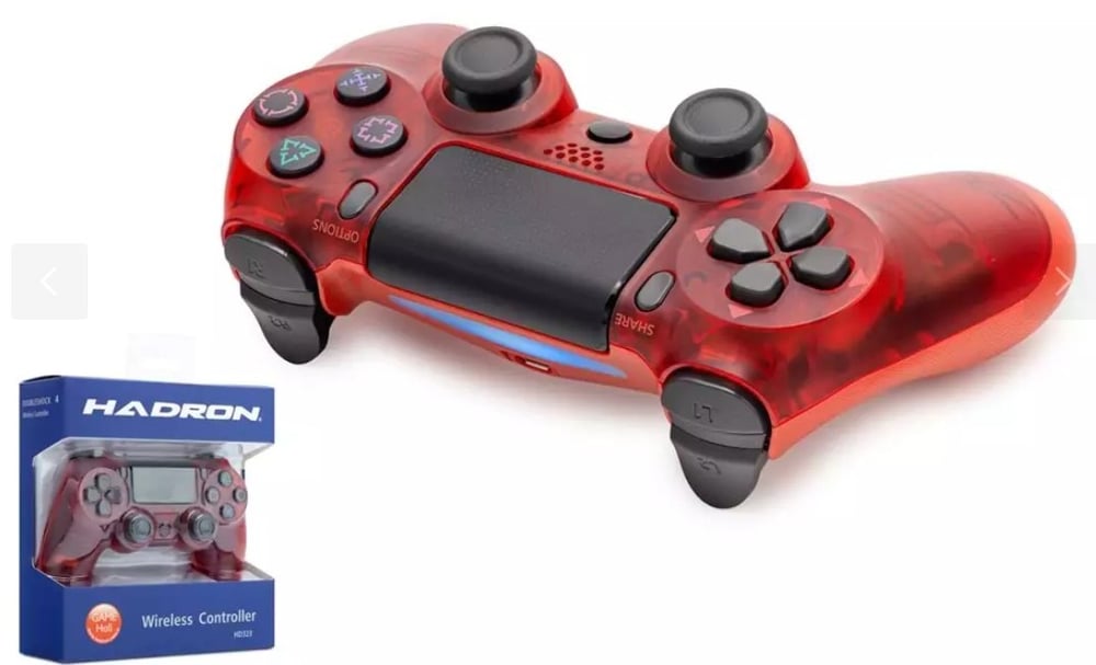 Hadron HD323E PS4 Transparan Kırmızı Oyun Kolu