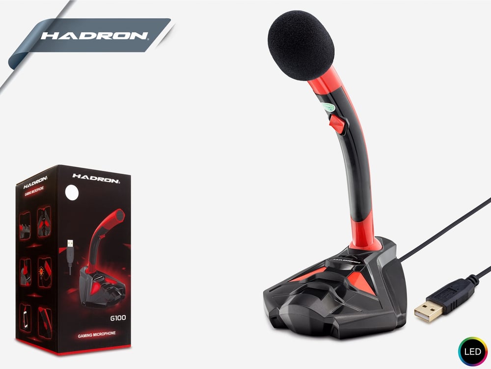 Hadron HDG100 Işıklı Usb Bağlantılı Gaming Oyuncu Mikrofonu