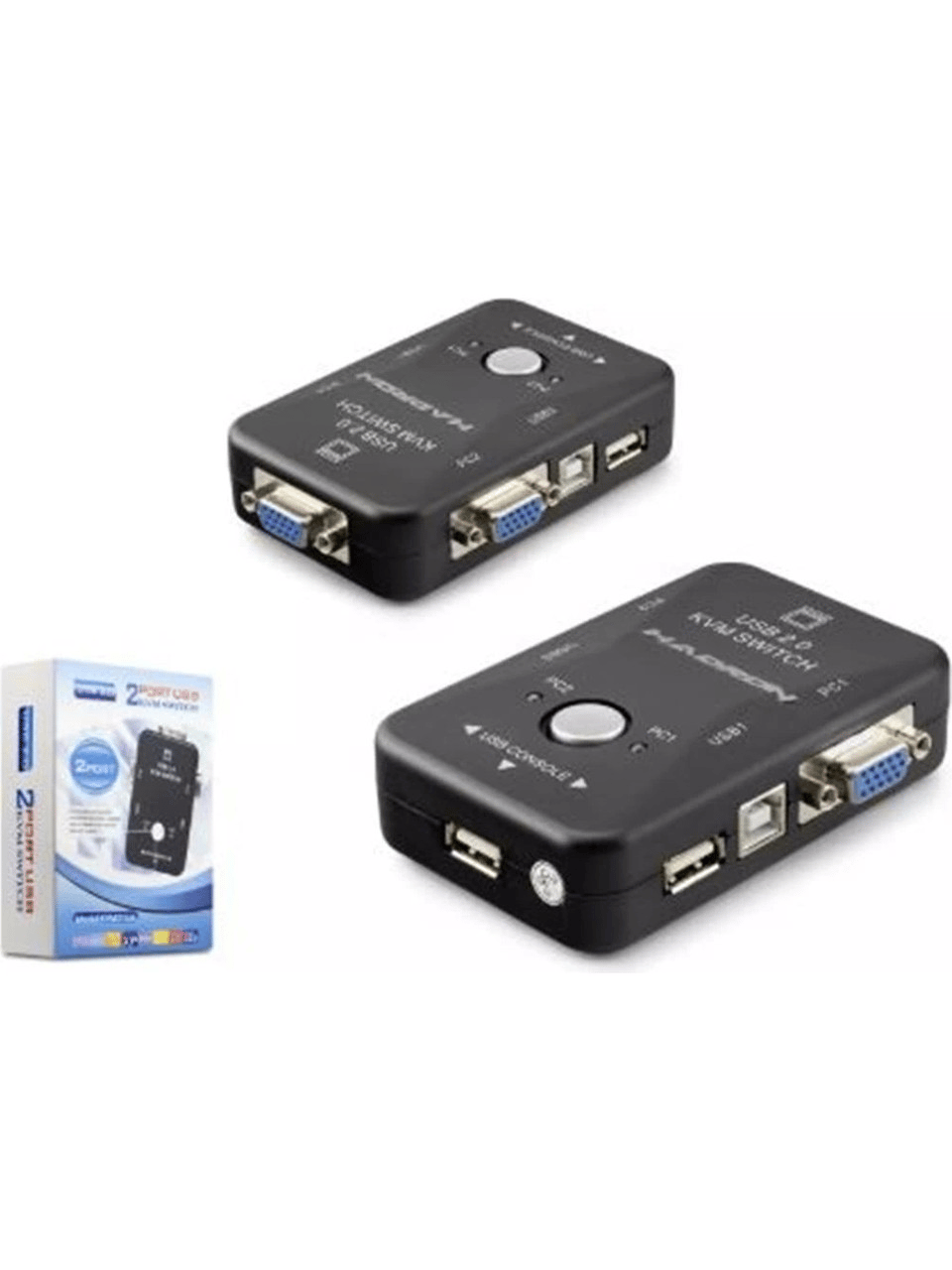 Hadron HDX1360 VGA USB Kvm Swıtch 2giriş 1çıkış Siyah