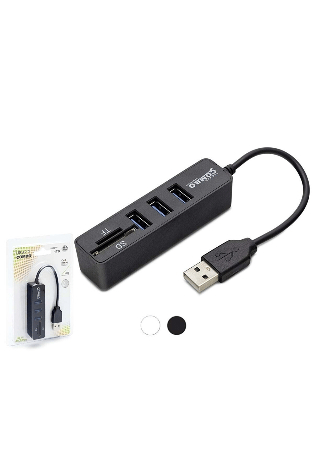 Hadron HDX7009(159) Hub Usb 2.0 3 Port +Tf & Sd Kart Okuyucu 1TB Uyumlu