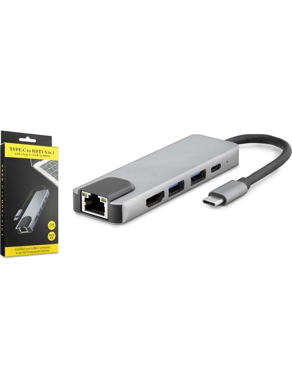 Hadron HDX7831 Type-C To HDMI + 2usb3.0 + Ethernet + Type-C