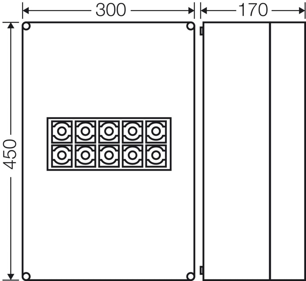 Hensel K 1205 Klemensli Kablo Bağlantı Buatı 450x300x170 mm IP65 250 A