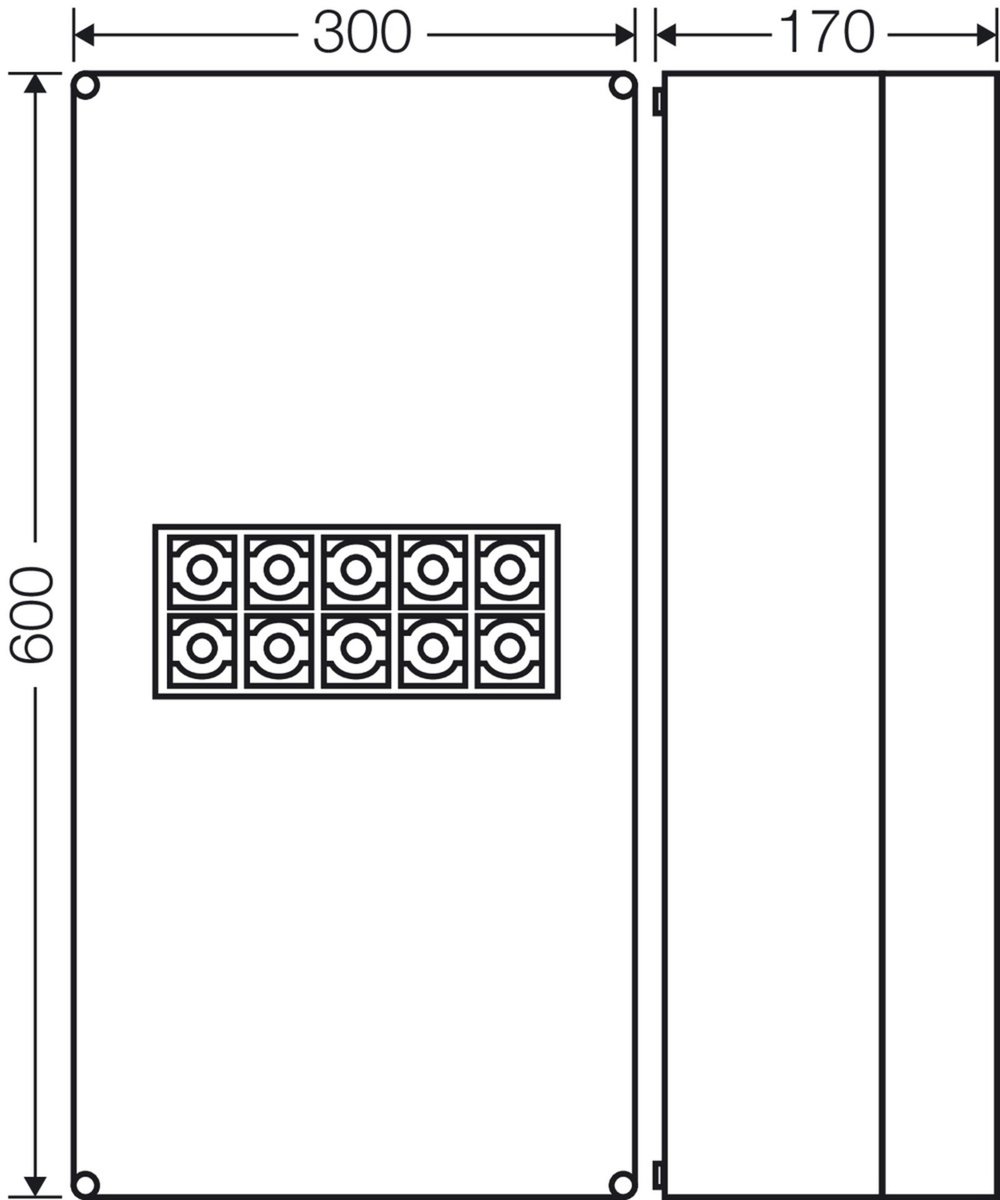 Hensel K 2405 Klemensli Kablo Bağlantı Buatı 600x300x170 mm IP65 400 A