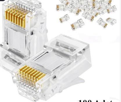 Herz RJ45 Cat6 Jack Soket - 100 Lü Paket Halinde