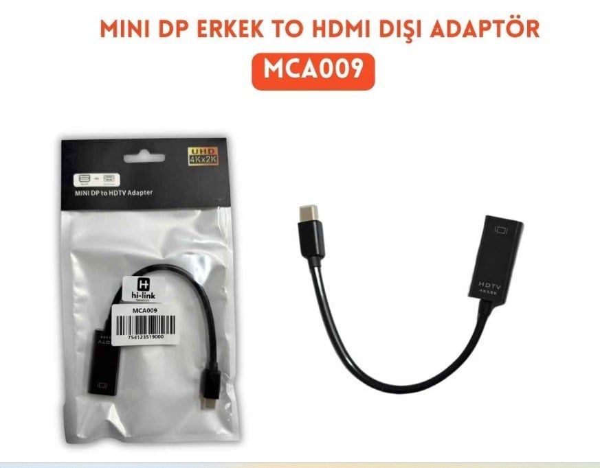 Hi-Link MCA009 Mini Display Port to HDMI Kablo