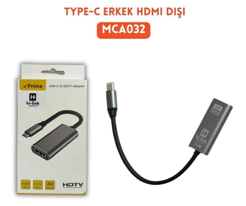 Hi-Link MCA032 4K 60Hz Type-C to Hdmi Dişi Çevirici