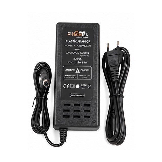 Hightek HT-4202000XM Tds Uçlu Xiaomi M365 42 Volt 2 Amper 84 Watt Elektrikli Scooter Şarj Cihazı Adaptörü