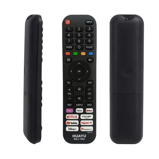 Huayu RM-L1665 Ver 2.0 Hisense Netflix-Prime Video-Youtube-Rakuten-Disney+ Tuşlu