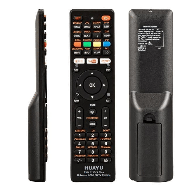 Huayu Rm-L1130 + X Plus Siyah Universal Lcd Led Tv Kumanda