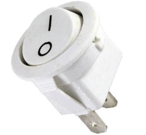 IC-133A Yuvarlak Işıksız Anahtar ON-OFF 2P Beyaz 2 Li Paket Halinde