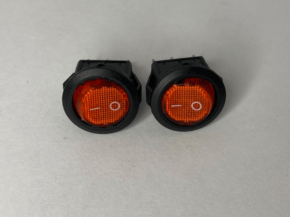 IC-134D Mini Yuvarlak Anahtar Işıklı ON-OFF 3P 2 Li Paket Halinde