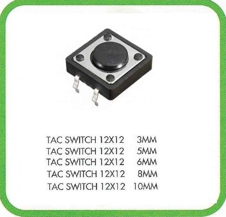 IC-202 Tact Switch (Buton) 12x12x3.5mm