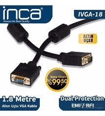 Inca  Altın Uçlu Vga Monitör Kablosu 1,8m