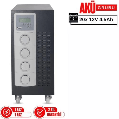 İnform Flexipower 6 kVA Online UPS 20x 12V 4,5Ah Akü