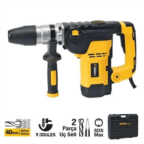 KIRICI-DELİCİ MATKAP 1250 Watt 40MM 9KG 9 JOULES (SDS MAX)