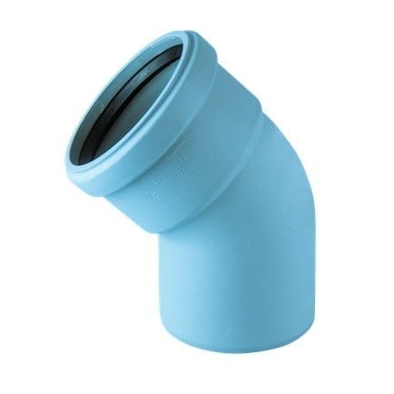 Kalde MUTE-3K 110 mm Atık Su Mavi Dirsek 45°