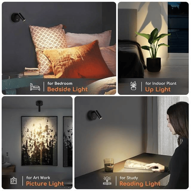 Ledx AL-XYD05 Çok Fonksiyonlu Dokunmatik Şarjlı 1200mAh Duvar Aplik 3000K-4000K-6500K TYPE-C Şarj Girişli