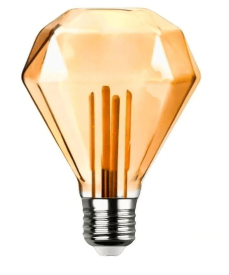 Ledx G-95 Kırılmaz Gövde Diamond Elmas Kesim 4.5 Watt Amber Rustik Ampul