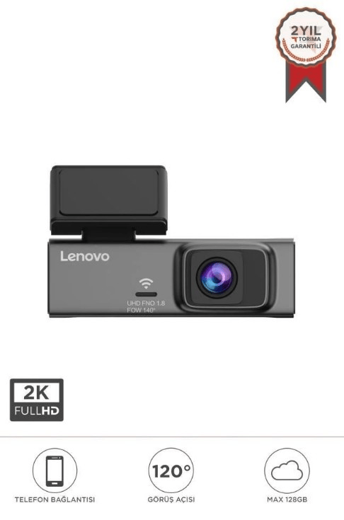 Lenovo S7/7701 Siyah 2K HD Wifi Araç içi Ön Araç Kamerası