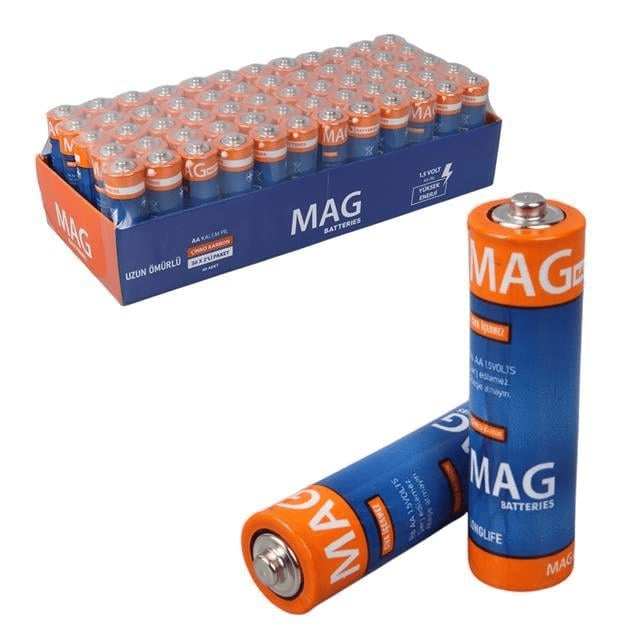 Mag Batteries MG-26171 Karbon Çinko AA 60lı Paket Kalem Pil (AA,R6 UM-3)