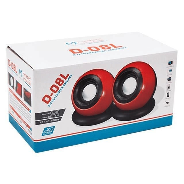 MagicVoice D-08L 1+1 USB Mini Oval Hoparlör - Speaker (2*3 Watt - 4 Ohm)