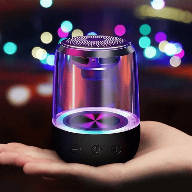 MagicVoice MV-24696 600 Mah Taşınabilir RGB Mikrofonlu Aux-TF-Bluetooth 3 Watt Hoparlör (Beyaz)