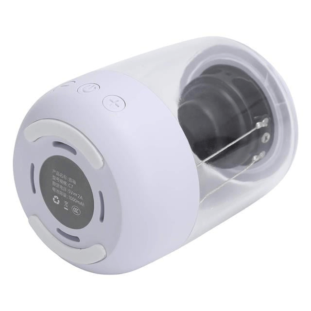 MagicVoice MV-24696 600 Mah Taşınabilir RGB Mikrofonlu Aux-TF-Bluetooth 3 Watt Hoparlör (Beyaz)