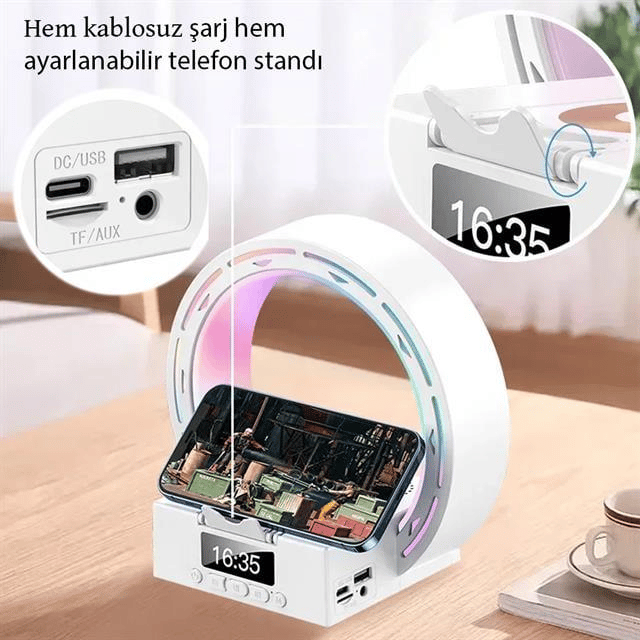 MagicVoice MV-25163 Bluetooth Taşınabilir Hoparlör Kablosuz Telefon Standlı Şarjlı