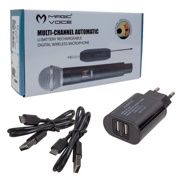 Magicvoice Mv-19600 UHF Kablosuz Enstrüman Uyumlu İkili Mikrofon Set
