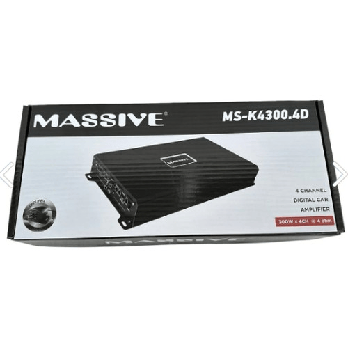 Massive MS-K4300.4D 4 x 300W Rms Profesyonel 4 Kanal Oto Anfi