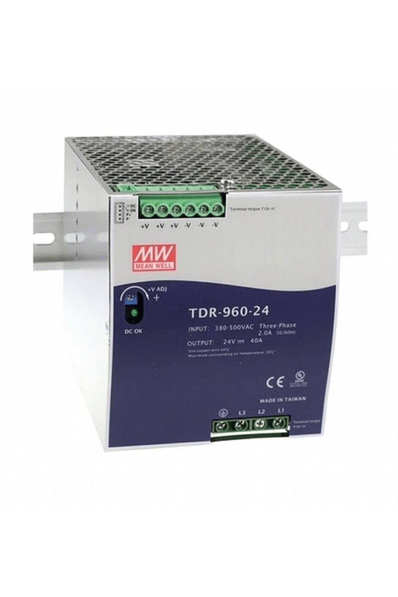 MeanWell TDR-960-24 Trifaze Ray Montaj Güç Kaynağı 960W 24V 40.0A 340-550V