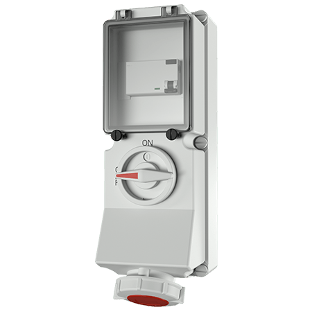 Mennekes 7249 Switchable IP67 Industrial Interlock 5P, Earthing Position 6h, 32A, 400 V