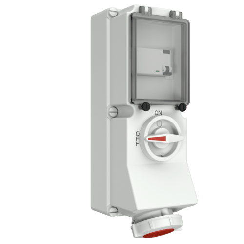 Mennekes 7249 Switchable IP67 Industrial Interlock 5P, Earthing Position 6h, 32A, 400 V